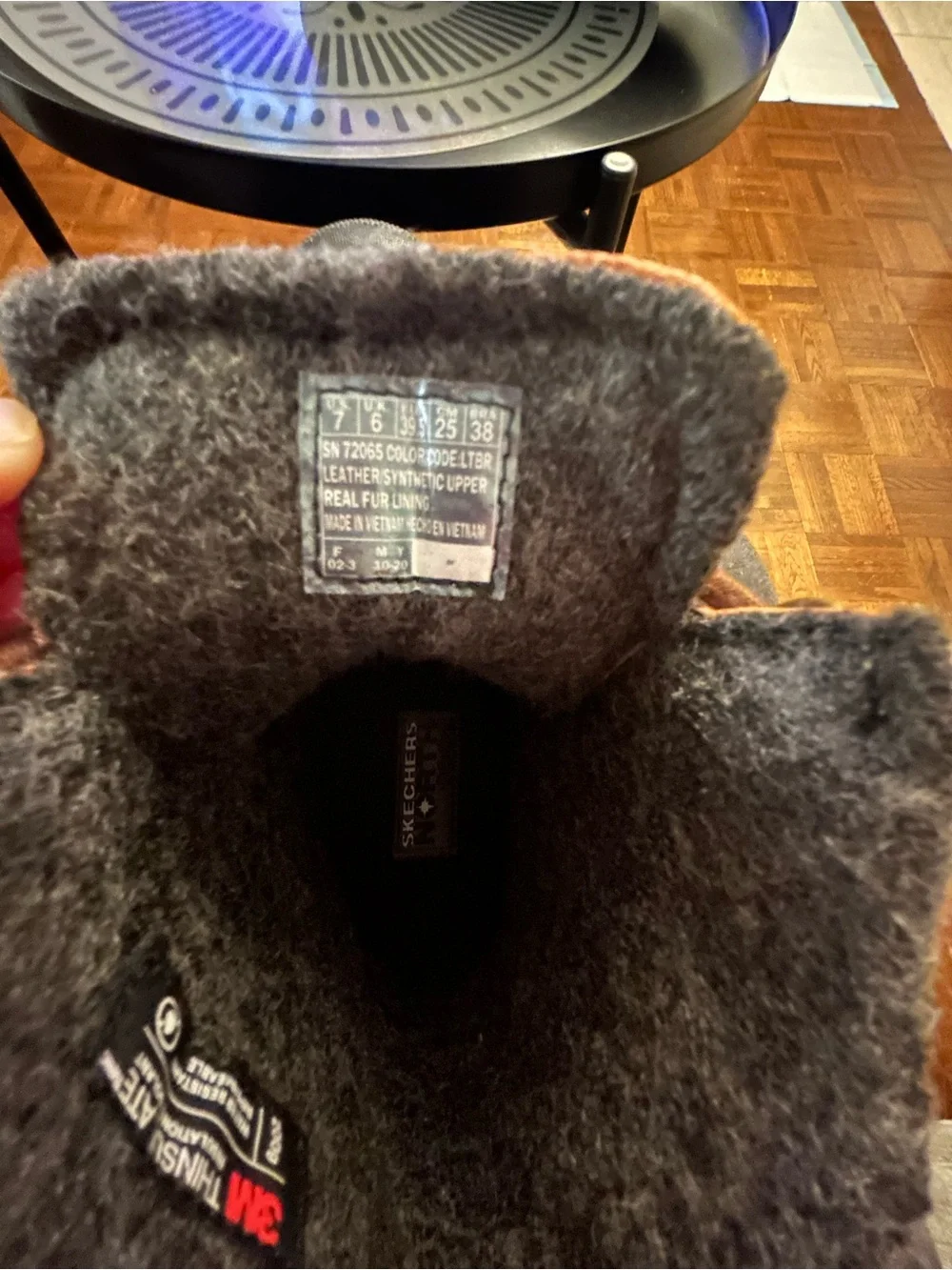 Skechers Brown and Gray Fleece-Lined Boots